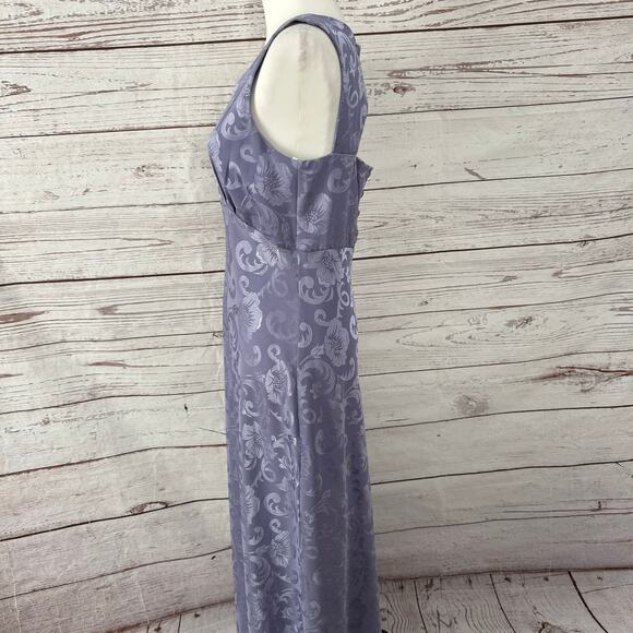 Vintage Maurices Women's Brocade Cut Out Back Midi Maxi Dress Size 9/10 - Picture 2 of 14